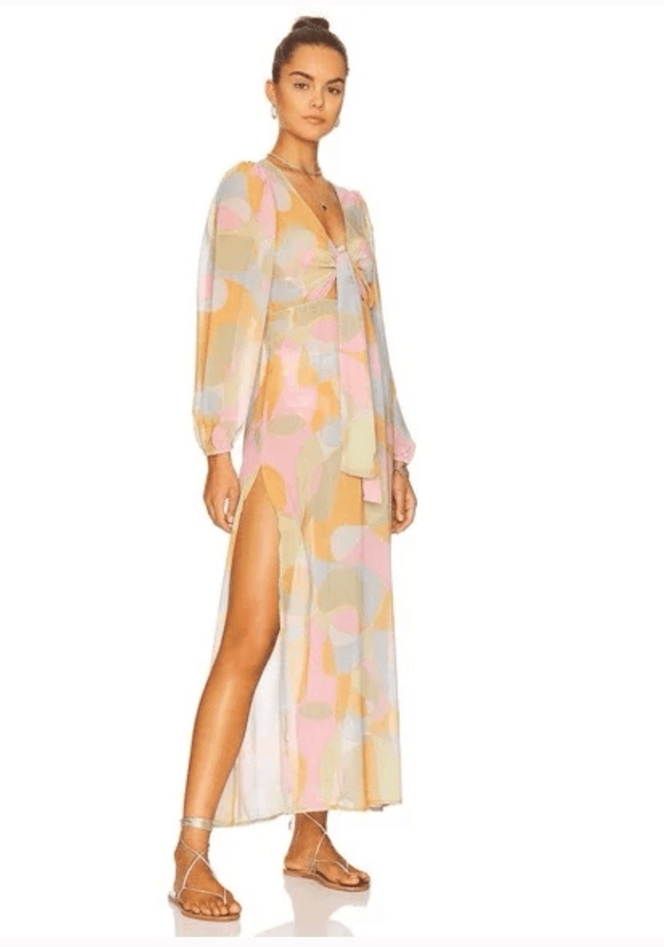 Beach Coverup Maxi Dress Pastel Size Small